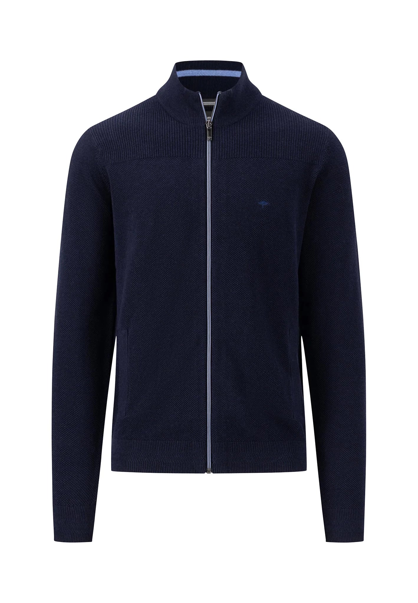 Fynch Hatton Full Zip Sweater Cardigan Navy Bernard Owens