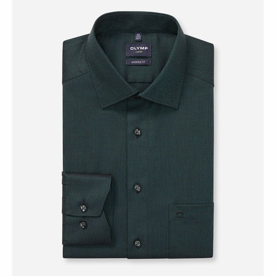 Olymp Luxor Modern Fit Shirt - Dark Green