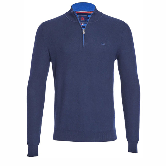 André Aran 1/4 Zip Sweatshirt/Jumper - Navy