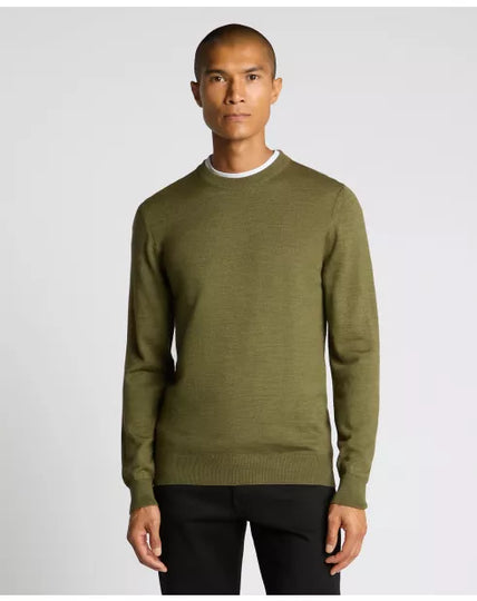 Remus Uomo Crew Neck Sweater - Olive Green