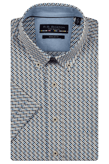 RB.Boston Short Sleeve Shirt-Blue /White/navy