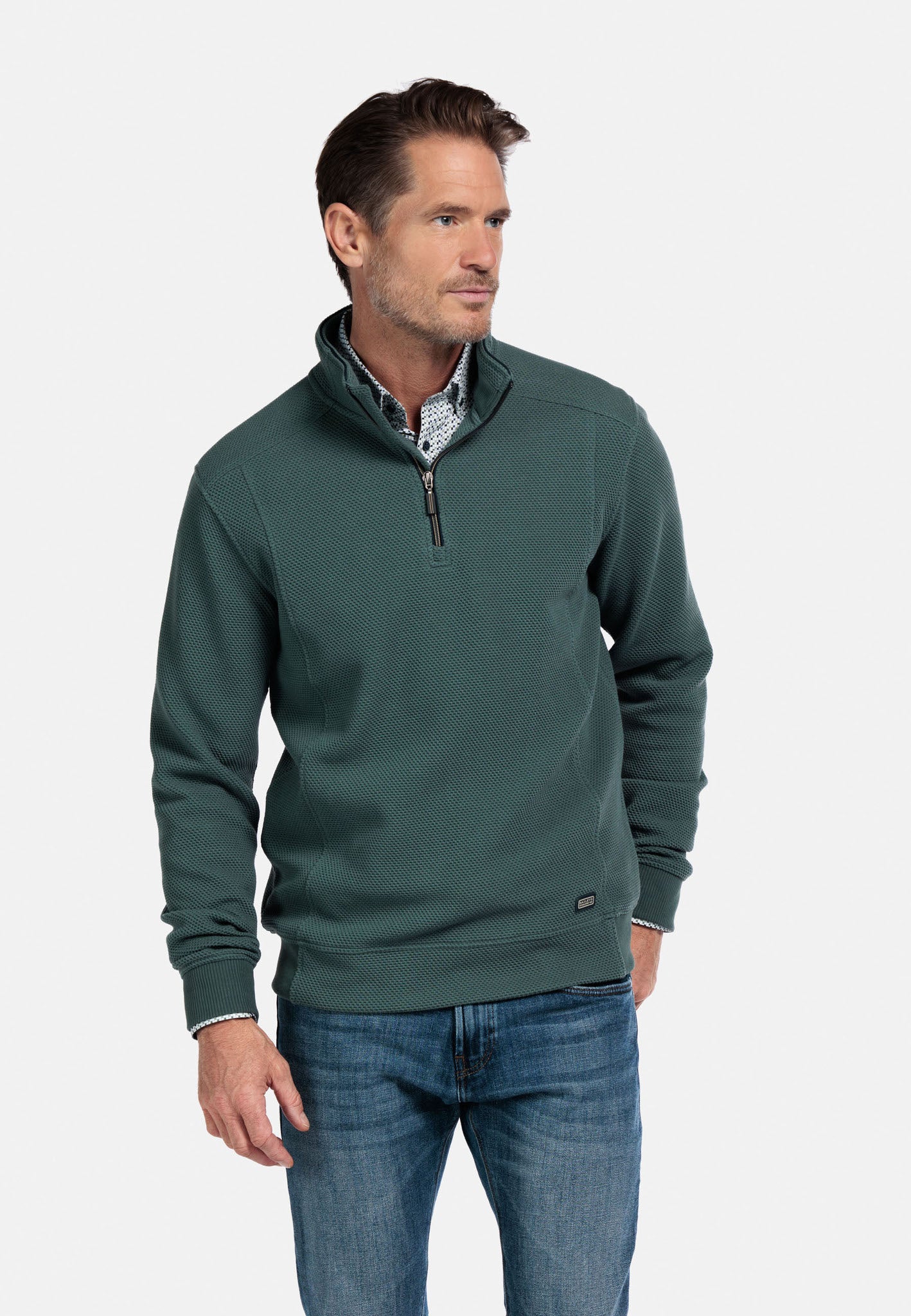 Baileys 1/4 Zip Sweater -Olive