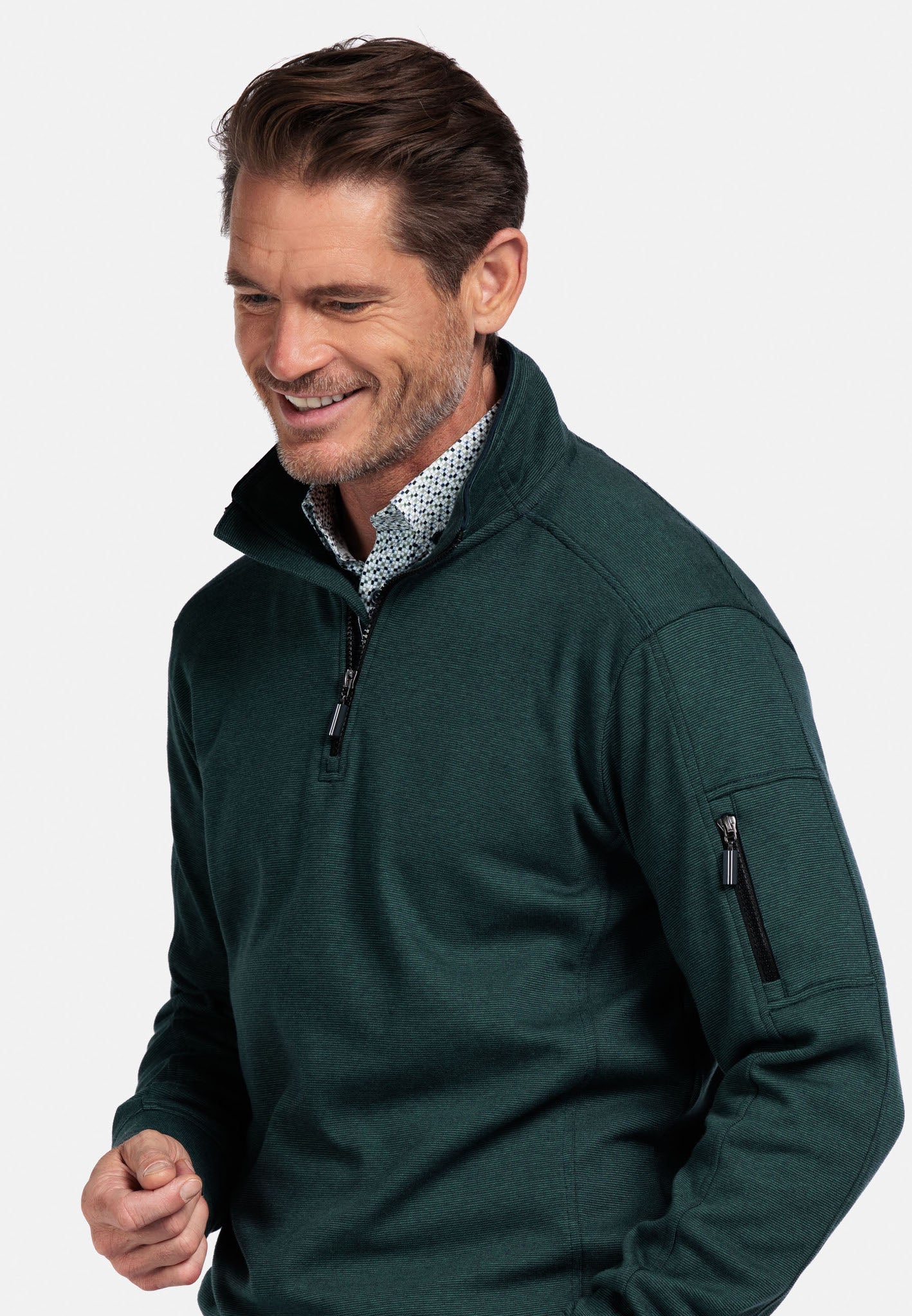 Baileys 1/4 Zip Sweater -Green