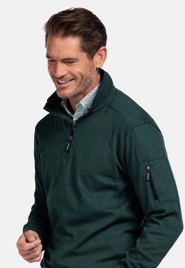 Baileys 1/4 Zip Sweater -Green
