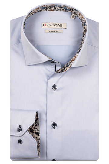 Giordano  Long Sleeve Shirt - Blue