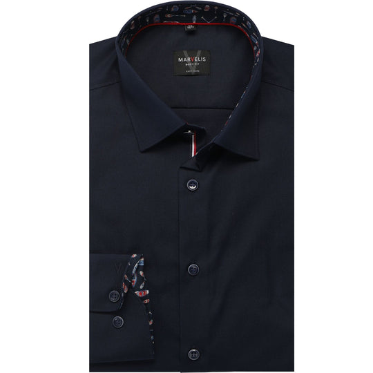 Marvelis long sleeve shirt Body Fit - Navy