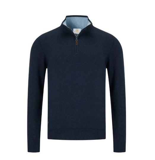 6th Sense  1/4 Zip Sweater  - Navy