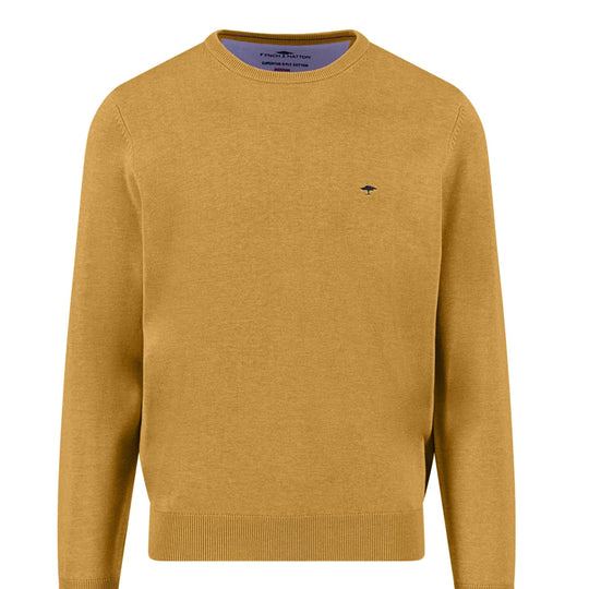 Fynch-Hatton Crew Neck Sweater- Amber