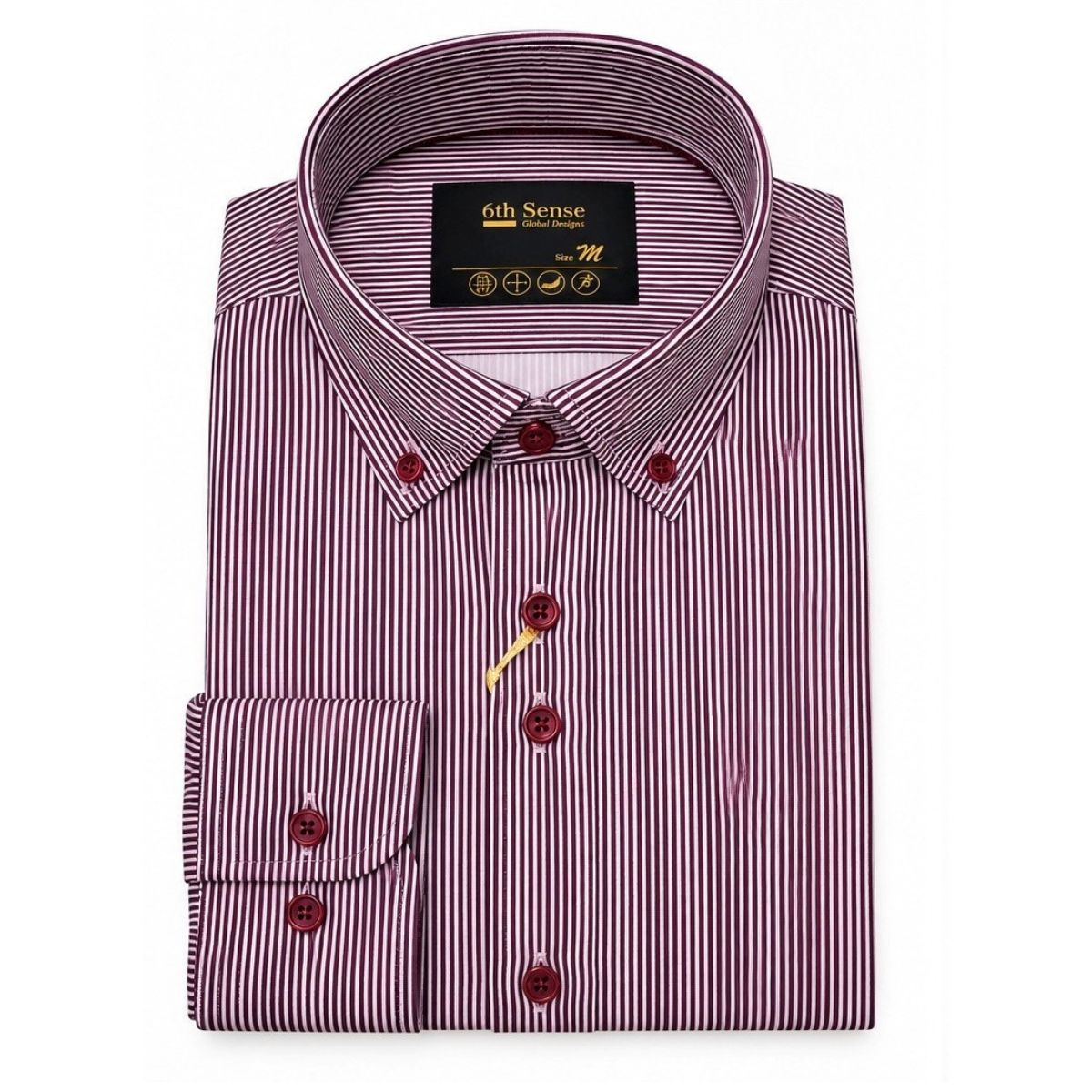 6th Sense Long Sleeve Shirt-Purple Stripe