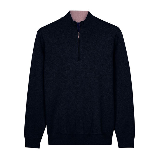 Bailey`s  1/4 Zip Sweater  -Navy