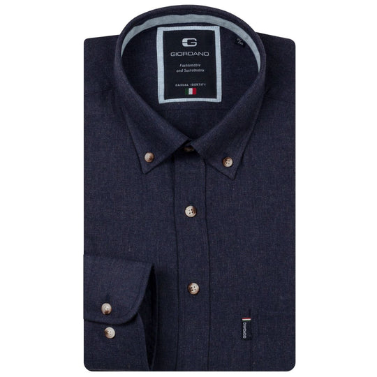Giordano  Long Sleeve Shirt - Navy