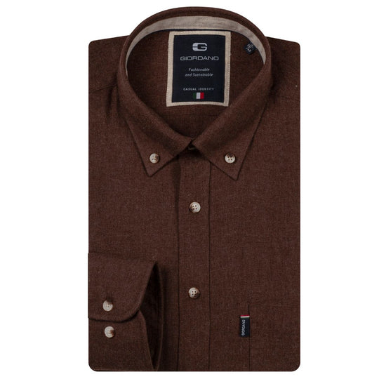 Giordano  Long Sleeve Shirt - brown