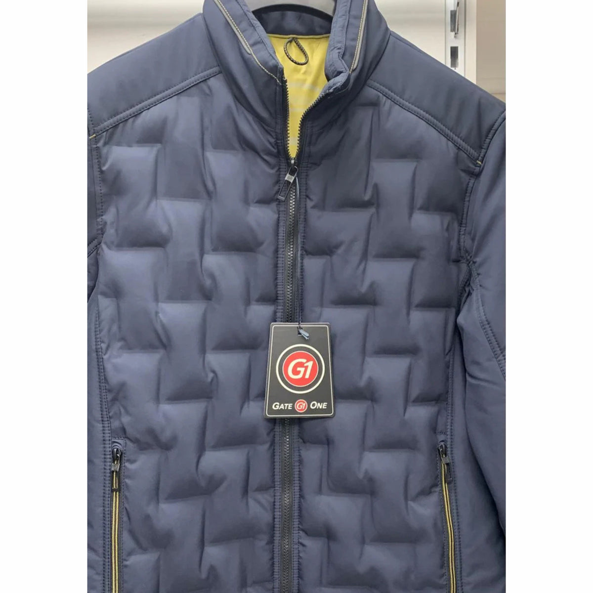 Gate One Quilted Jacket - Navy – Bernard Owens