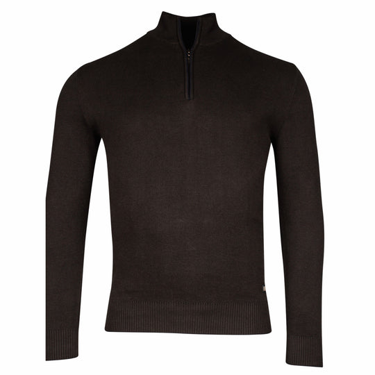 Baileys 1/4 Zip Sweater -Dark Green