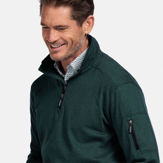 Baileys 1/4 Zip Sweater -Green