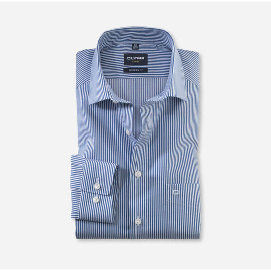 Olymp Luxor Modern Fit shirt -Navy Stripe