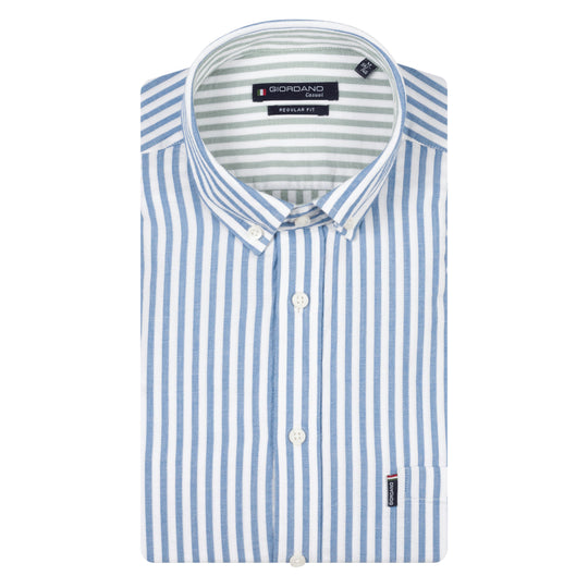 Giordano  Long Sleeve Shirt - Blue Stripe