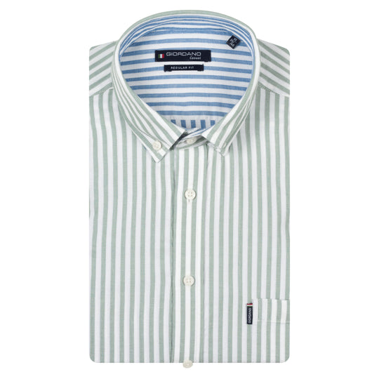 Giordano  Long Sleeve Shirt - Green Stripe