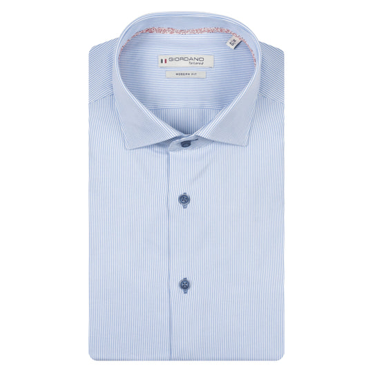 Giordano  Long Sleeve Shirt - Blue Stripe