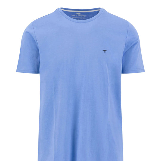 Fynch Hatton Cotton crew-neck T-shirt - Blue