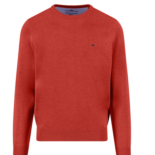 Fynch-Hatton Crew Neck Sweater- Spice red