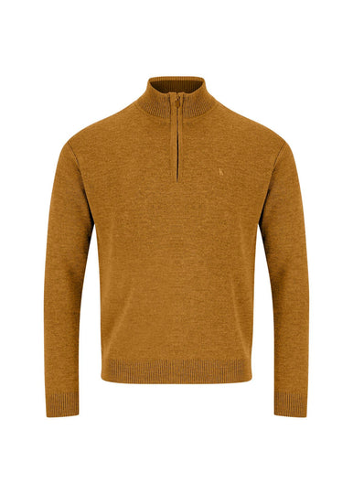 Kessler Merino Wool Blend 1/4 Zip Sweater-Mustard