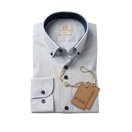 Gilded Gentlemen Shirt long sleeve -Blue