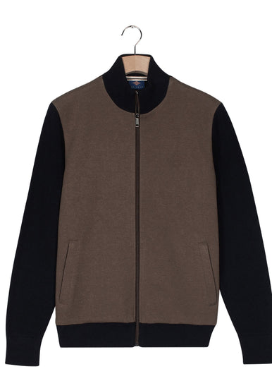 Baileys Full Zip Cardigan-Taupe