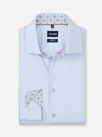 Olymp Modern Fit Shirt - Blue/Global Kent Collar