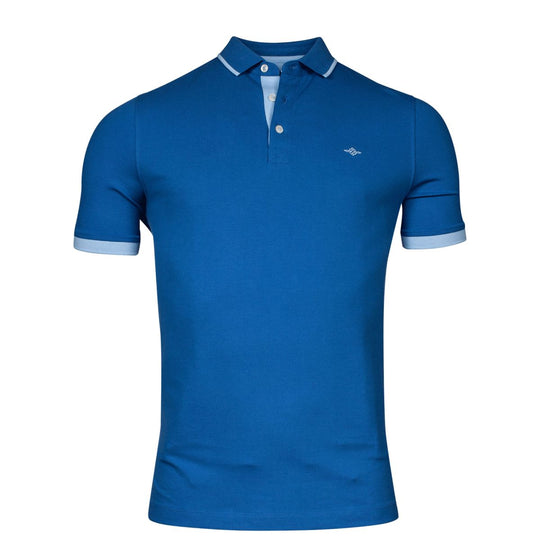 Baileys Regular Fit Short Sleeve Pique Polo Shirt - Royal Blue