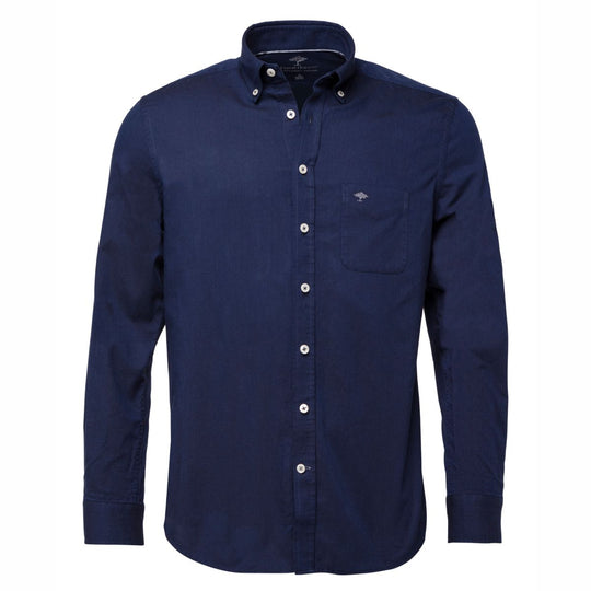 Fynch-Hatton Long Sleeve Oxford Shirt - Navy