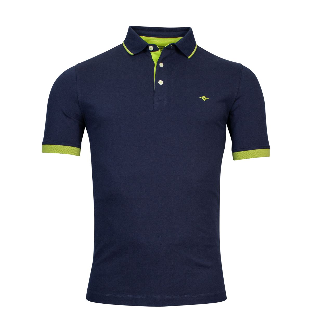 Baileys Regular Fit Short Sleeve Pique Polo Shirt - Navy