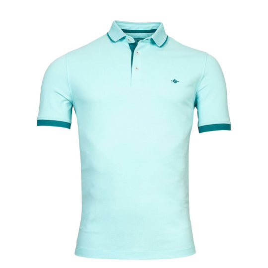 Baileys Regular Fit Short Sleeve Pique Polo Shirt - Turquoise