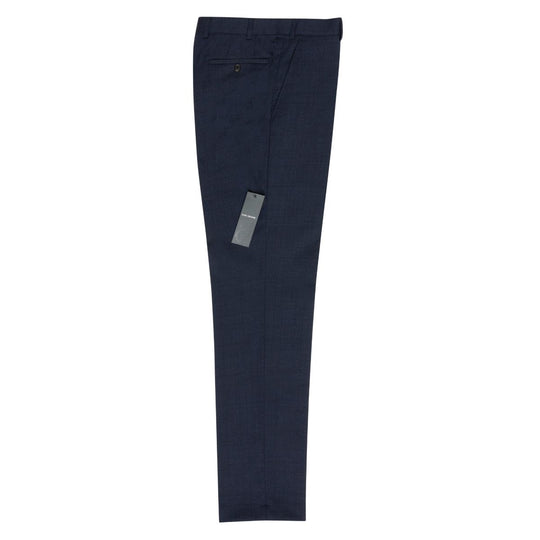 Daniel Grahame Tapered Fit Suit Trousers - Navy Checked